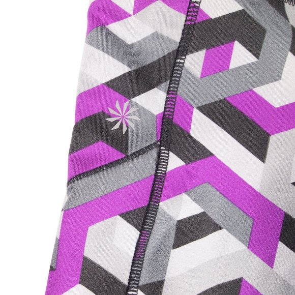 Athleta Women's Chain Be Free Knicker Sz XXS - Cobblestone grey/sparkling purpl - Picture 4 of 6